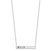 10KW 4 Birthstone w/ 18k Bezel Large Bar Necklace