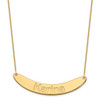 10K Large Polished Curved Arial Rounded Bar Necklace