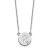 10KW Initial Circle with Diamond Necklace