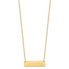 10K Small Polished Name Bar Necklace