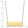 10K Small Polished Name Bar Necklace