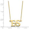 10K Large w/ 18k Bezel Birthstone Initial Necklace
