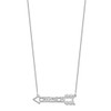 10K White Gold Personalized Arrow Necklace