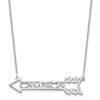 10K White Gold Personalized Arrow Necklace