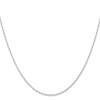 14K White Gold 1.15mm Carded Cable Rope Chain