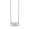 14k White Gold Diamond Infinity Heart 18 inch Necklace