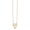 14k Polished Double Triangle Diamond 18in Necklace