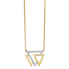 14k Polished Triple Triangle Diamond 18in Necklace