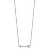 14k White Gold Polished Arrow Necklace