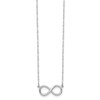 14K White Polished Infinity Necklace
