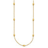 14k Diamond-cut w/Satin Oval Beads Necklace