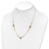 14K Polished Bead and Link w/1.5 in ext. Necklace