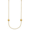 14K Brushed and Polished 8 Station Fancy 36in Necklace