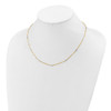 14K Two-tone Diamond-cut Mini Bar Links Fancy Necklace