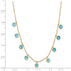 14k Blue Topaz w/2in ext. Necklace