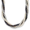 14K 6-7mm Multicolor Freshwater Cultured Pearl 3-strand Necklace