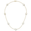 14K 10-11mm White Keshi Freshwater Cultured Pearl 7-station Necklace