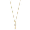 14K 6-7mm Rice White FWC Pearl Brushed Necklace