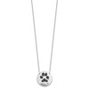 14KW Small Enameled Paw Print Necklace
