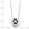 14KW Small Enameled Paw Print Necklace