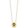 14KY Small Enameled Paw Print Necklace