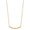 14K Recessed Letters Curved Name Bar Necklace