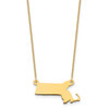 14KY Massachusetts State Necklace