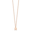 14k Rose Gold Cutout Letter M Initial Necklace