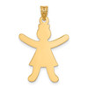 14k Laser Cut Girl Charm