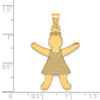 14k Laser Cut Girl Charm