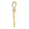 14k Textured Initial B Charm