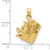 14k Satin 3-D Cosmetic Pouch Pendant