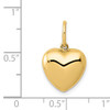 14K Polished 3-D Puffed Heart Pendant