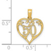 14k 50 in Heart Cut-out Pendant