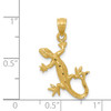14k Diamond-Cut Lizard Pendant