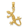 14k Diamond-Cut Lizard Pendant
