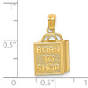 14K Shopping Bag w/BORN TO SHOP Pendant