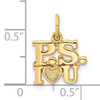 14k P.S. I LOVE YOU Charm