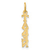 14K Polished TAKEN Charm