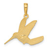 14k Hummingbird in Flight Pendant