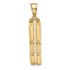 14k 3-D Snow Skis Pendant