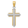 14k Two-tone Cross Pendant