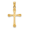 14K Cross with Triangle Tips Pendant