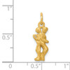 14k Satin Diamond-cut Gemini Zodiac Charm