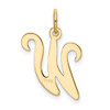 14KY Script Letter W Initial Charm 14KY Script Letter W Initial Charm