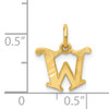 14k Letter W Initial Charm