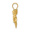 14k Satin Angels Heart Pendant