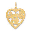 14k SWEET 16 in A Heart Charm