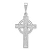 14k White Gold Celtic Cross Charm