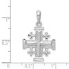14k White Gold Jerusalem Cross Pendant